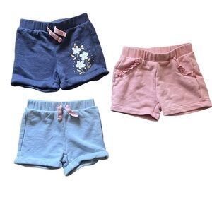 Pekkle Pink and Blue Toddler Girl Shorts Bundle | 2T